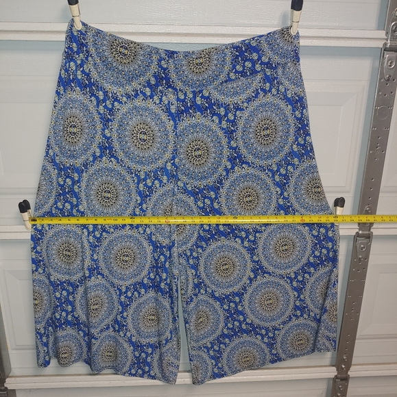 Palazzo pants 3XL blue flower print - Picture 1 of 7
